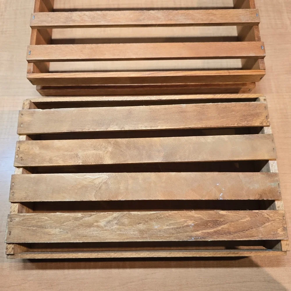 Two Wooden Organizing Boxes Shelves‎ Storage 11